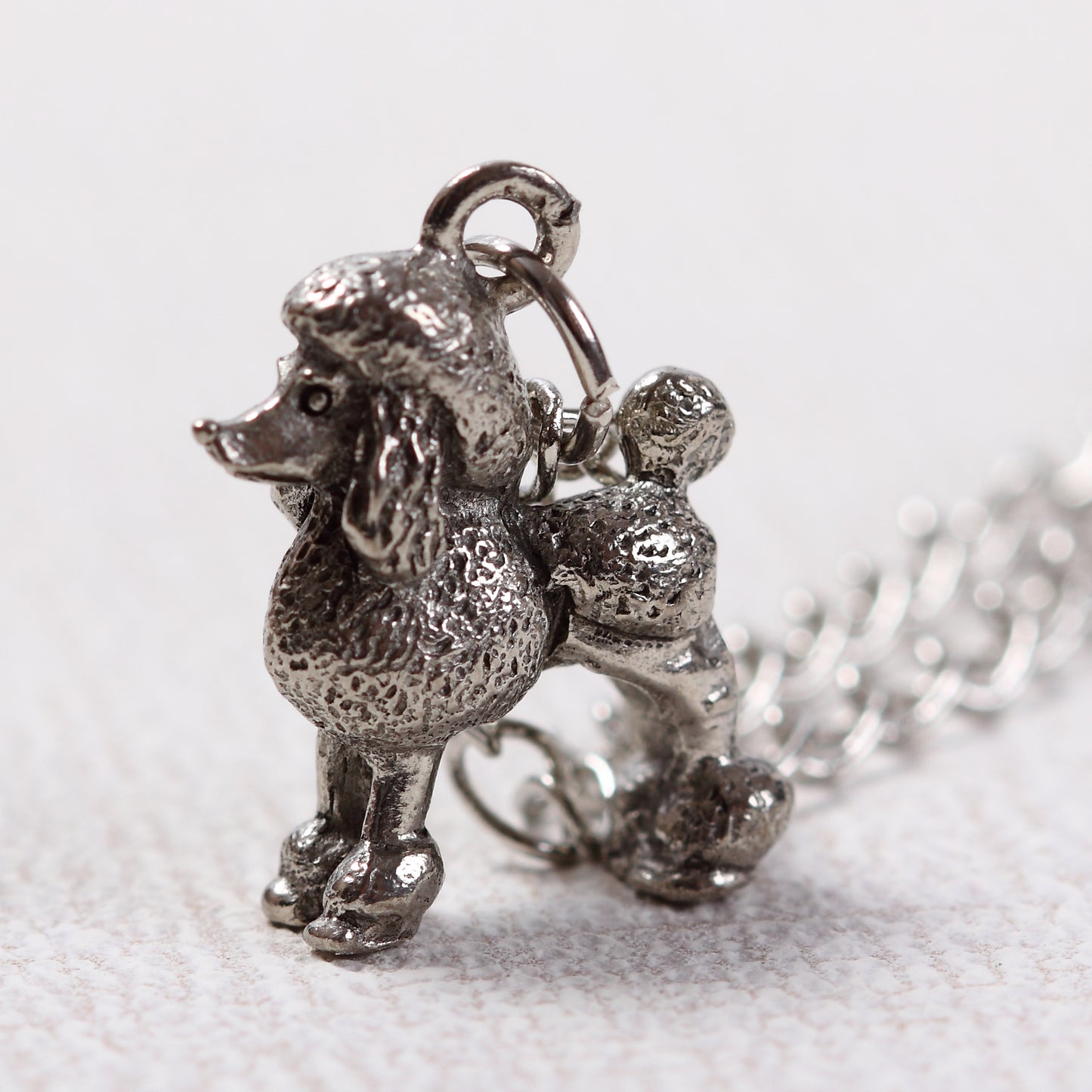 Poodle Necklace in Silver
