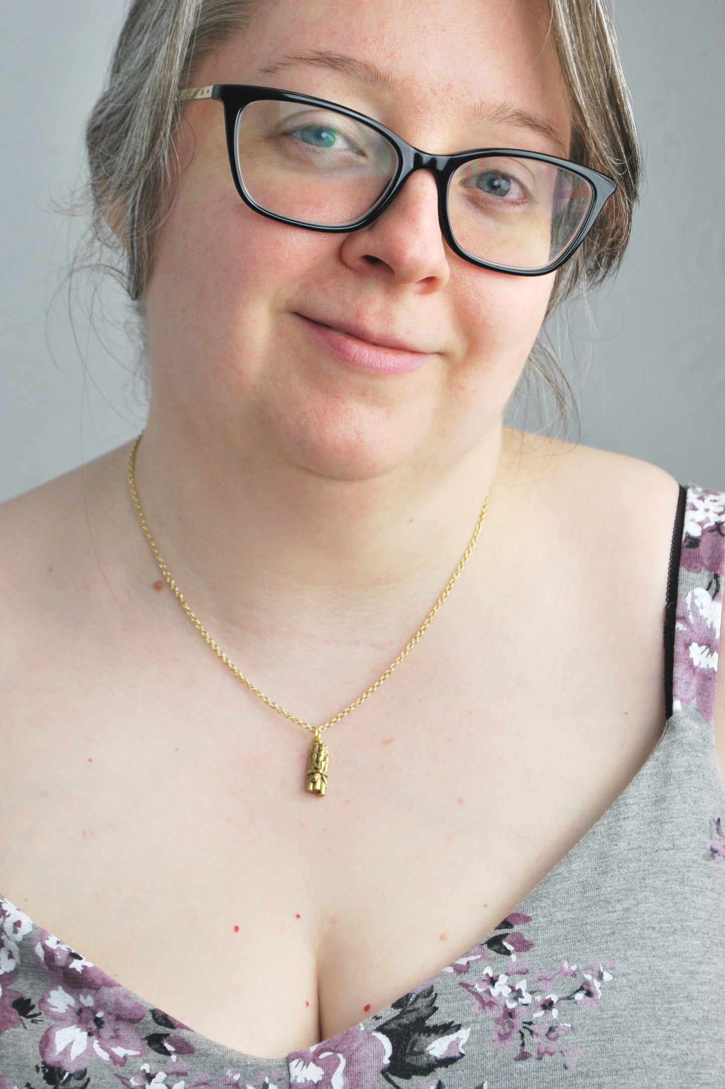 Asparagus Necklace in Gold