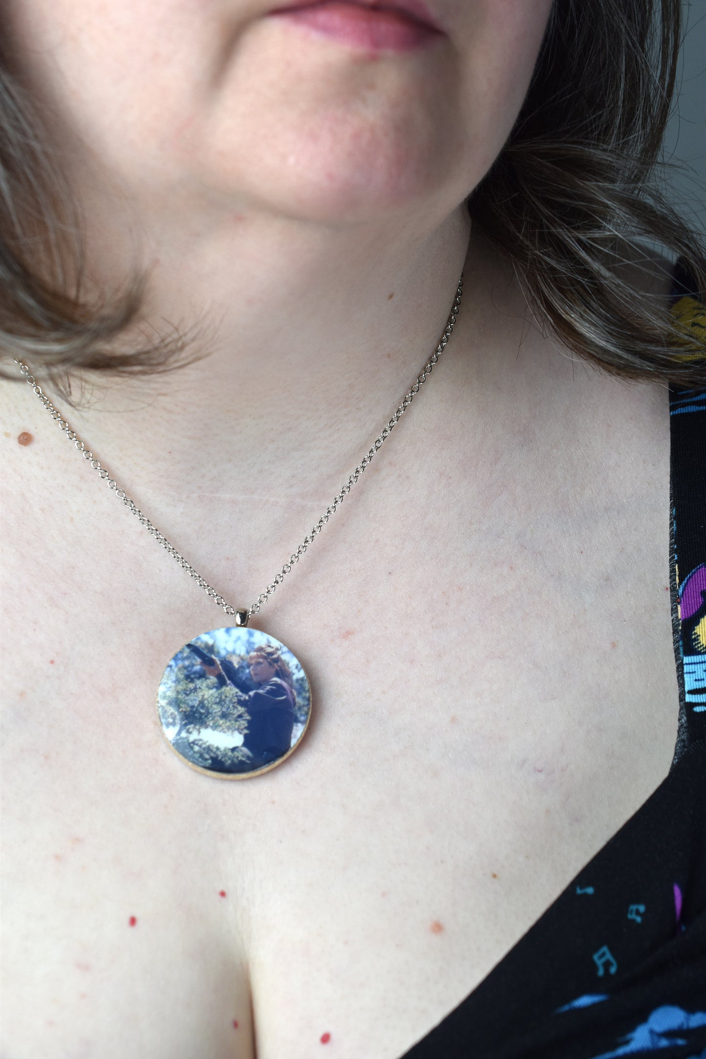 Upcycled Deanna Troi Necklace in Silver