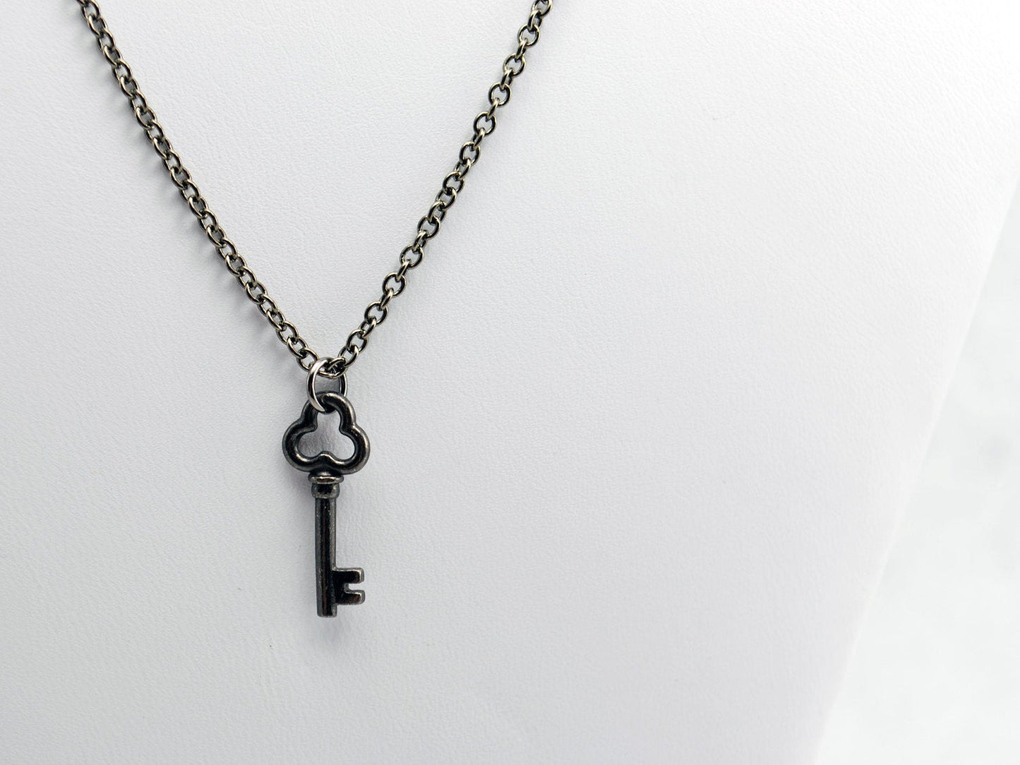 Black Clover Key Charm Necklace - LuvCherie Jewelry