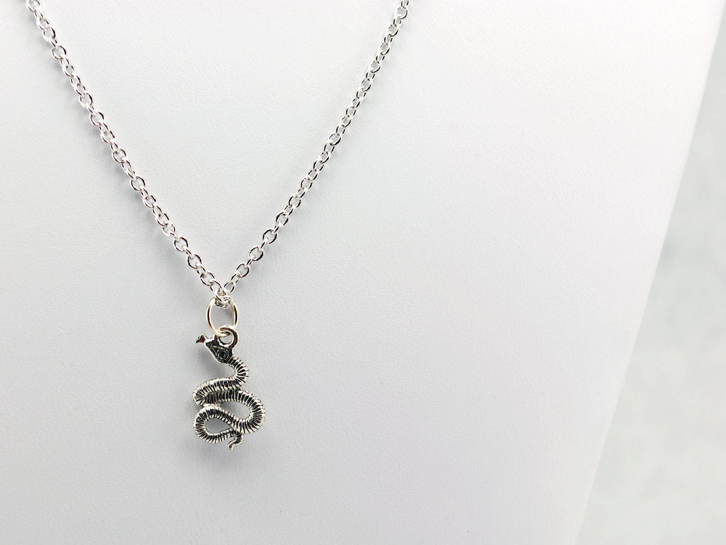 Snake Necklace in Silver