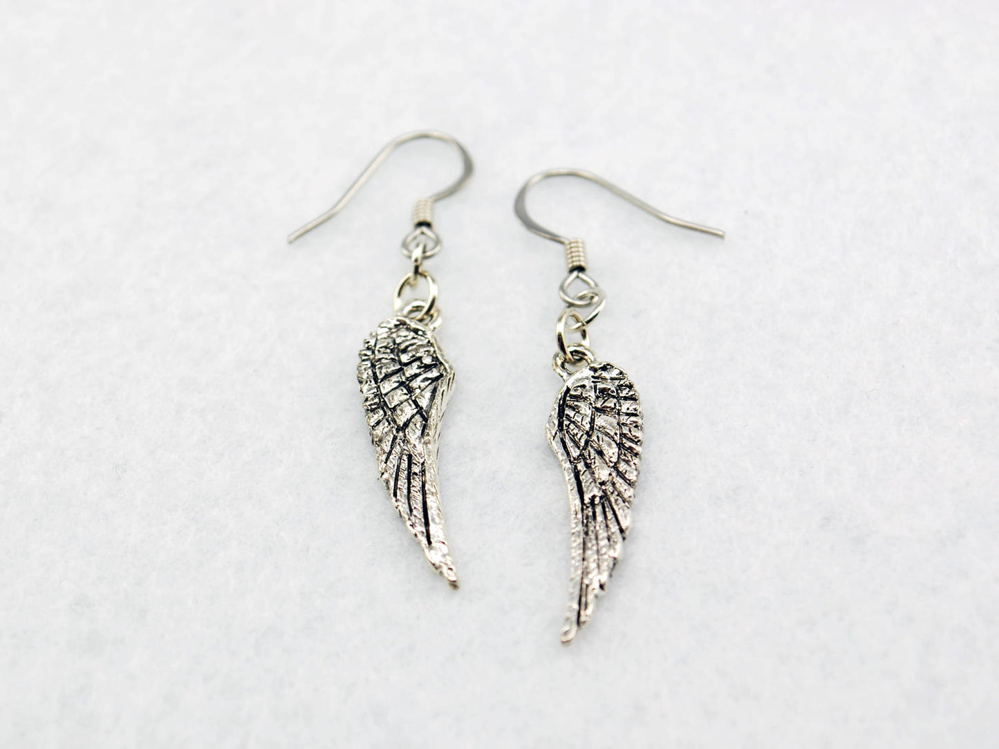 Wing Earrings in Silver