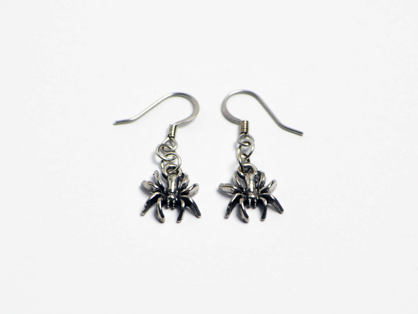 Spider Earrings in Silver