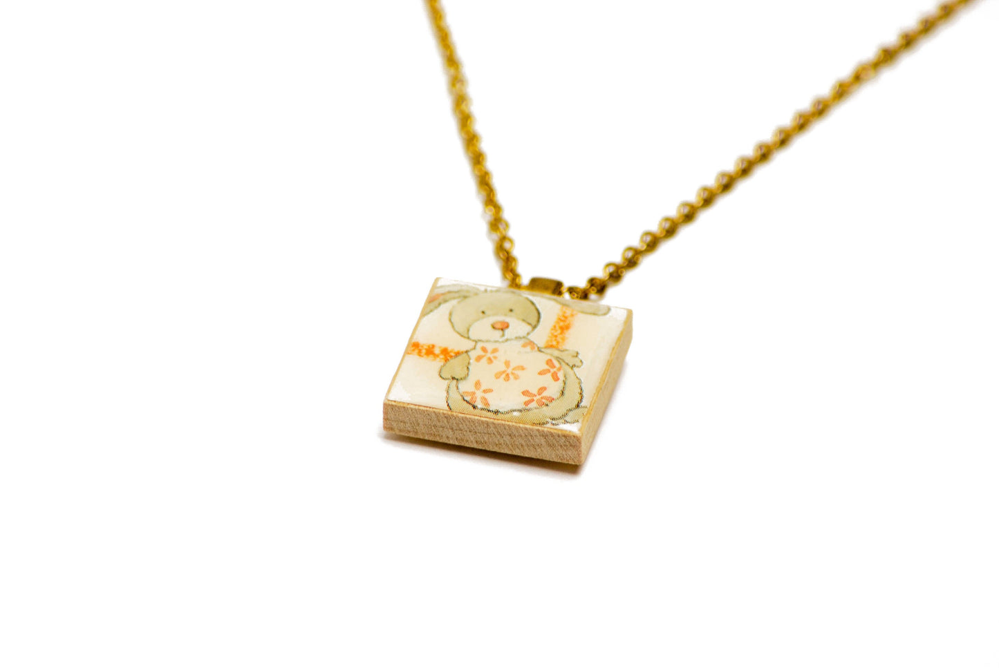 Toy Rabbit Necklace in Gold