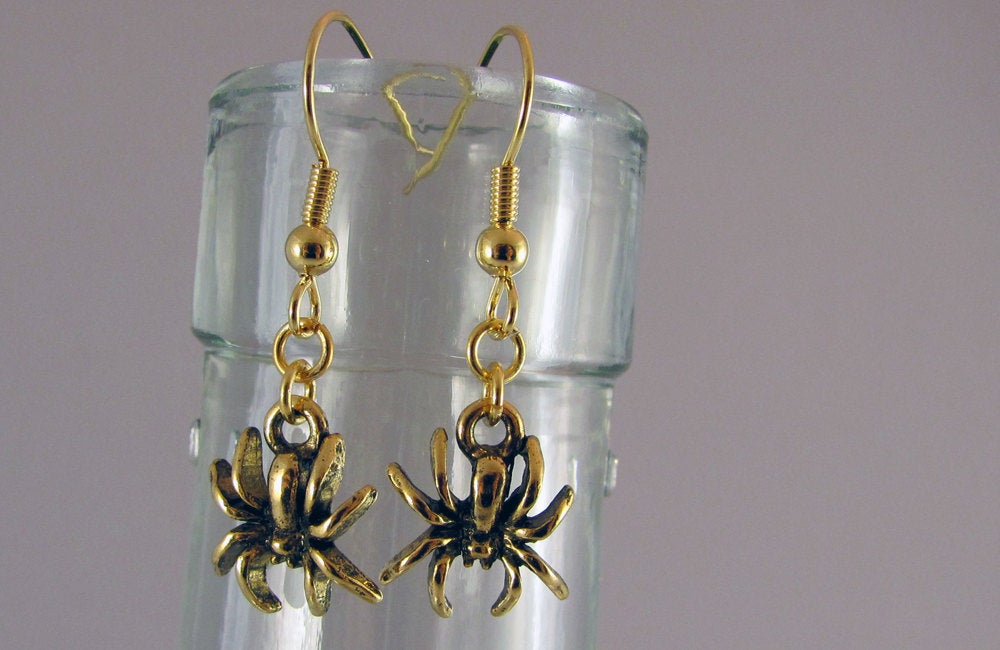 Spider Earrings in Gold