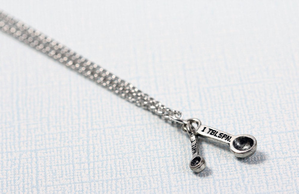 Measuring Spoons Necklace in Silver