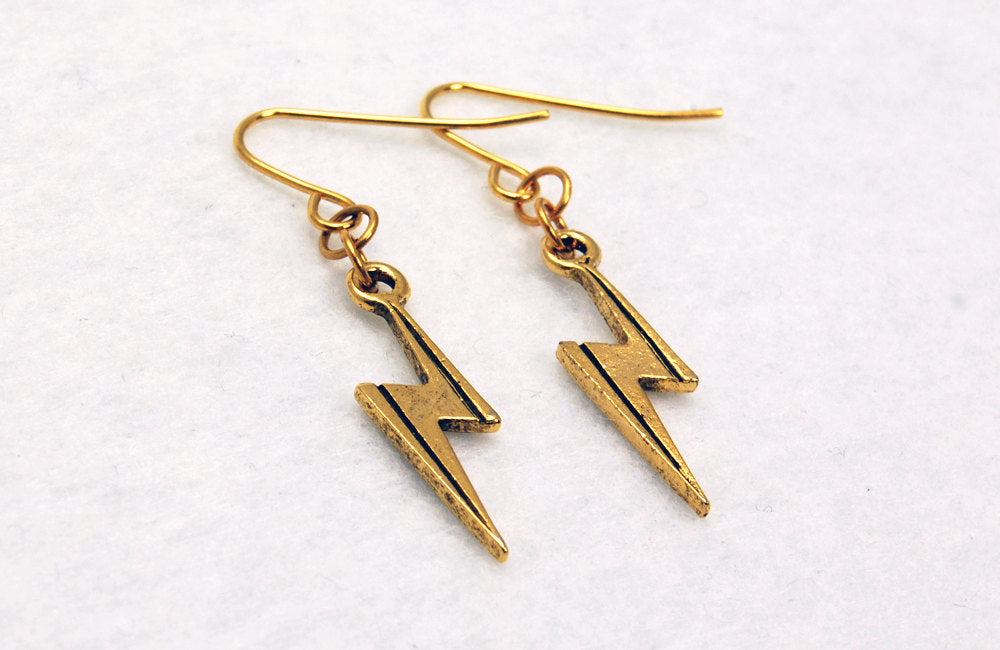 Lightning Bolt Jewelry Set in Gold