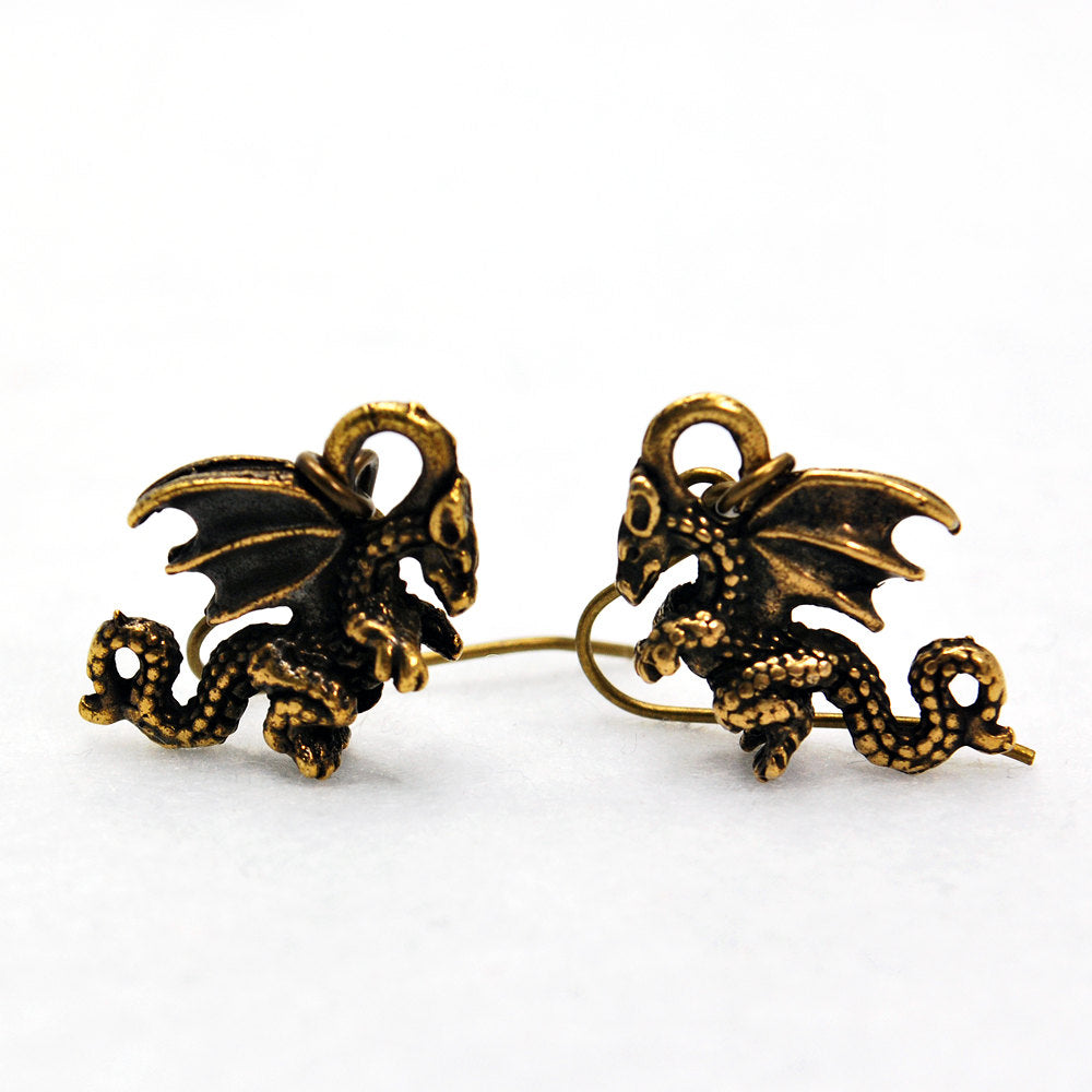 Dragon Earrings Renaissance Faire Earrings Silver Dragon Jewelry -   Norway