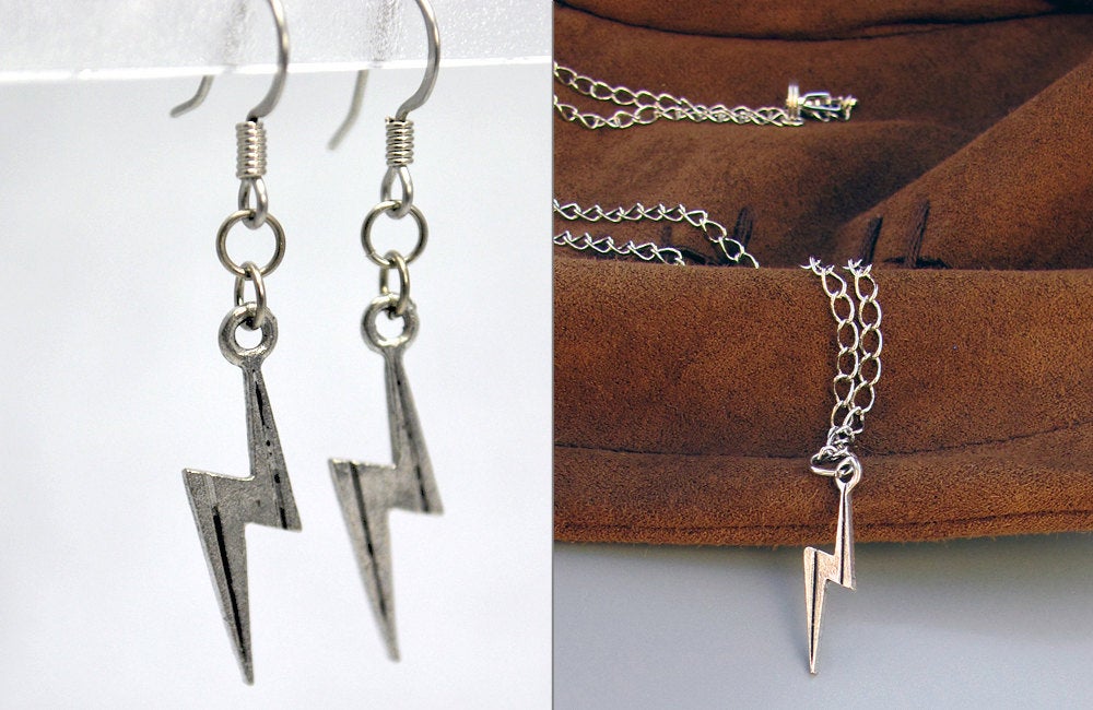 Lightning Bolt Set in Silver