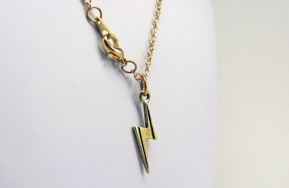 Lightning Bolt Jewelry Set in Gold