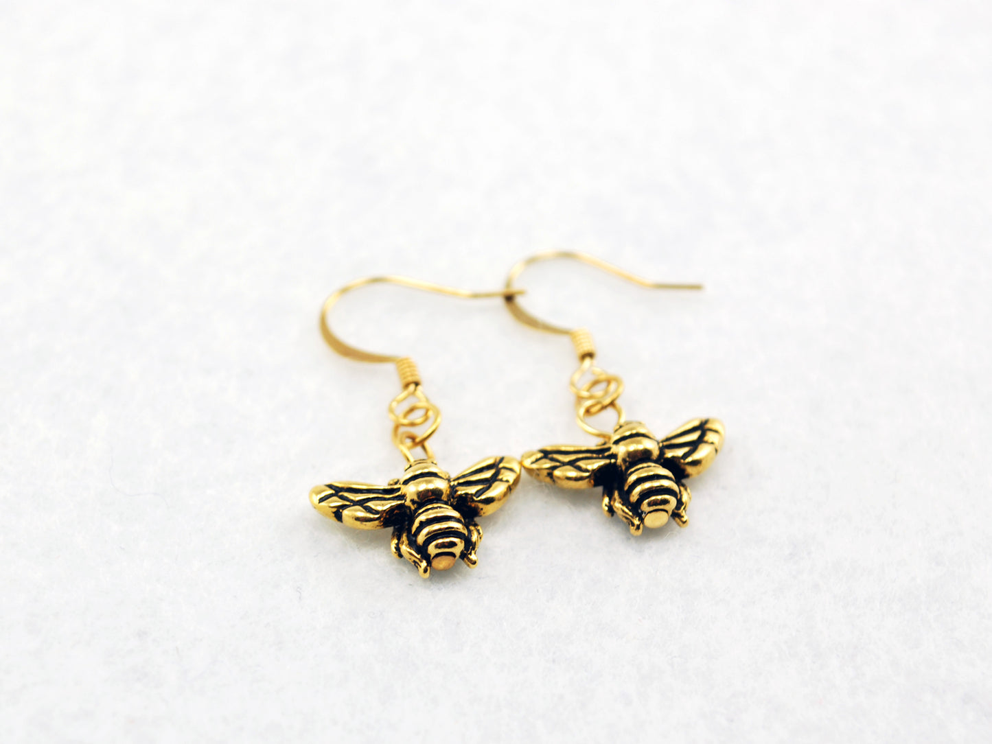 Bee Earrings in Gold