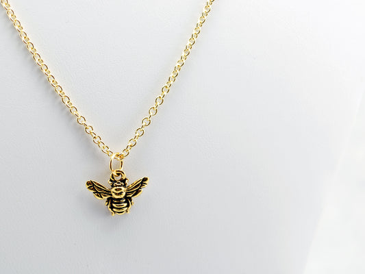 Bee Necklace in Gold