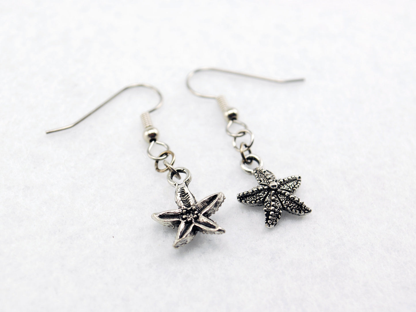 Starfish Earrings in Silver
