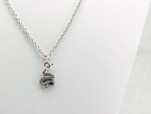 Snake Necklace in Silver