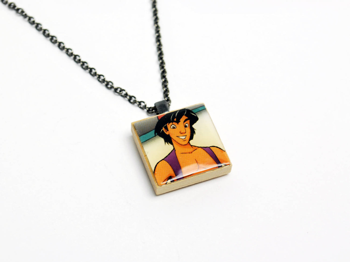 Upcycled Aladdin Necklace in Gunmetal