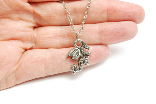 Dragon Necklace in Silver