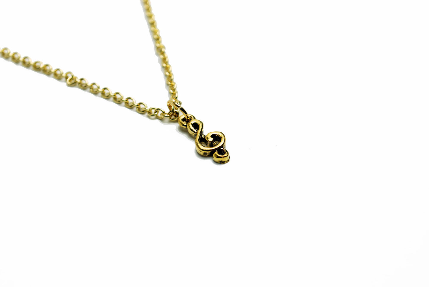 Treble Clef Necklace in Gold
