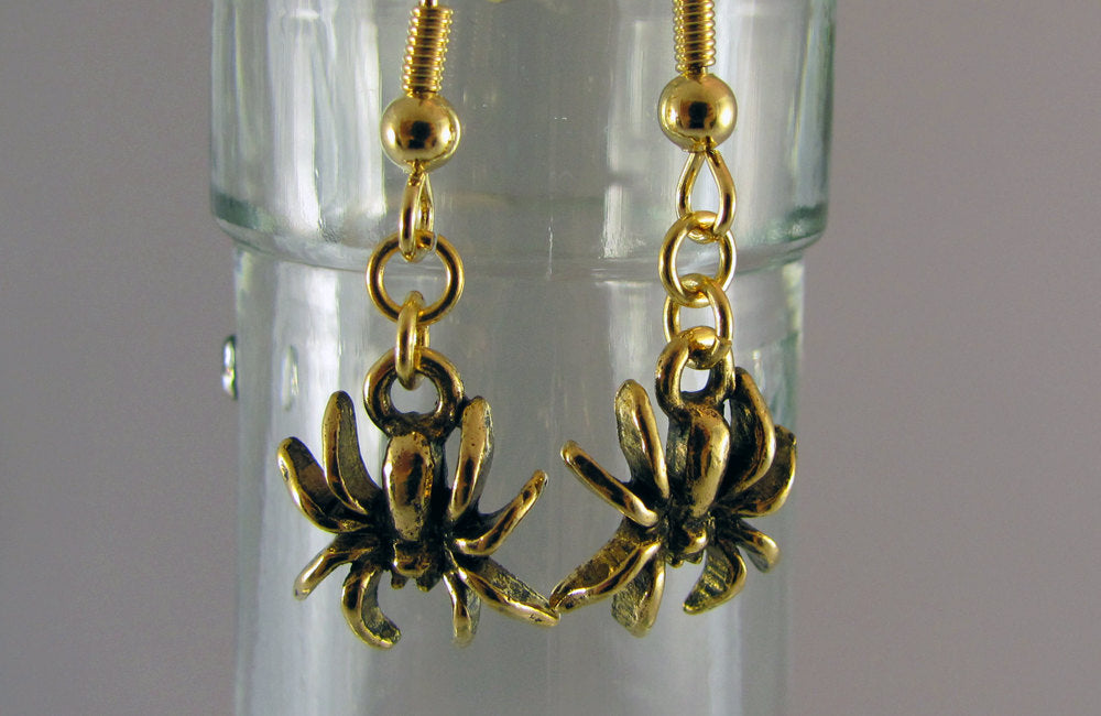 Spider Earrings in Gold