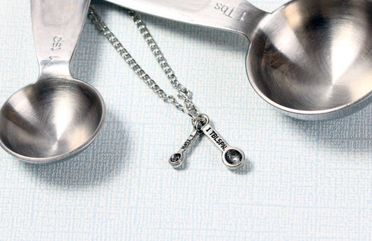 Measuring Spoons Necklace in Silver