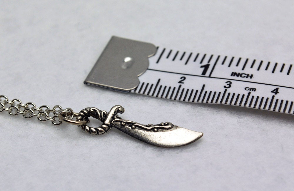 Scimitar Necklace in Silver